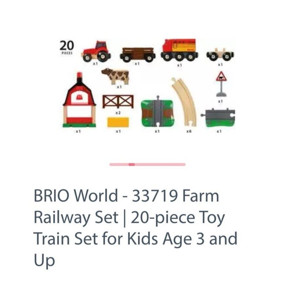 BRIO Farm Railway Set 20 Piece Interactive Train Set Kids Age 3+ #33719 - Picture 9 of 12